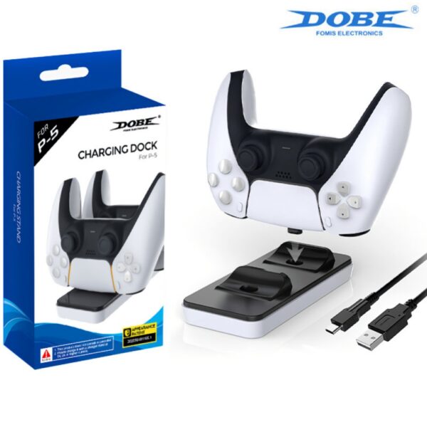 BASE CARGADOR DOBLE CONTROL JOYSTICK PLAYSTATION 5 PS5 DOCK CARGA